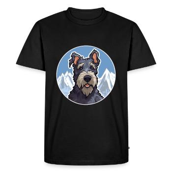 Kerry Blue Terrier chien race dessin animé kawaii Waterc - T-shirt Premium bio Homme - noir - Devant - Nico (187cm)
