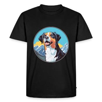 Nouvelle-Zélande Huntaway chien race dessin animé kawaii Wate - T-shirt Premium bio Homme - noir - Devant - Nico (187cm)