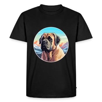 Transmontano Mastiff Dog Breed Cartoon Kawaii Wate - Men's Premium Organic T-Shirt - black - Front - Nico (187cm)