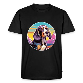 Ariege Pointer Hund Rasse Cartoon Kawaii Aquarell - Männer Premium Bio T-Shirt - Schwarz - Vorne - Nico (187cm)