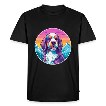 Billy Dog Breed Cartoon Kawaii aquarelle - T-shirt Premium bio Homme - noir - Devant - Nico (187cm)
