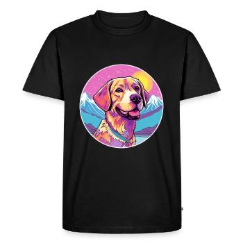 Braque Saint Germain chien race dessin animé kawaii Wate - T-shirt Premium bio Homme - noir - Devant - Nico (187cm)