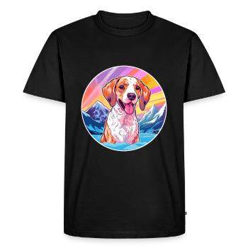 Braque Du Bourbonnais Race De Chien Cartoon Kawaii Wat - T-shirt Premium bio Homme - noir - Devant - Nico (187cm)
