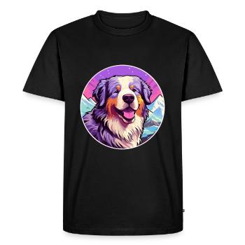 Carpates Berger Chien Race Cartoon Kawaii Eau - T-shirt Premium bio Homme - noir - Devant - Nico (187cm)