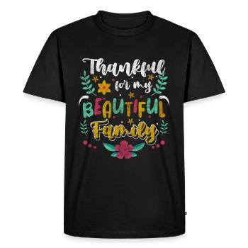 Sortie en famille à la maison - T-shirt Premium bio Homme - noir - Devant - Nico (187cm)