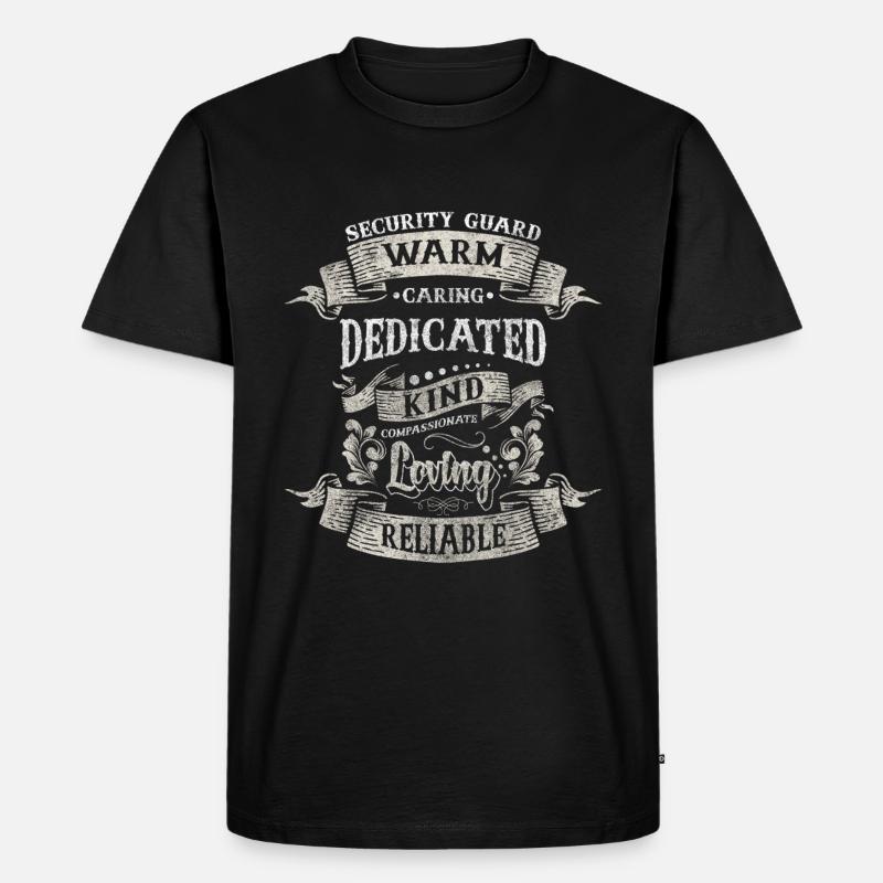 Security Sicherheitsdienst Ordnung Wache - Männer Premium Bio T-Shirt - Schwarz