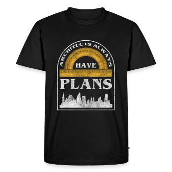 Designer Construction Job Builder - Men's Premium Organic T-Shirt - black - Front - Nico (187cm)