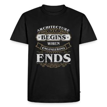 Engineer, Design, Architect's Office - Men's Premium Organic T-Shirt - black - Front - Nico (187cm)