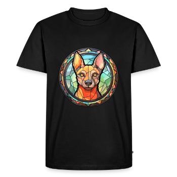 Hygenhund chien race vitrail coloré Waterco - T-shirt Premium bio Homme - noir - Devant - Nico (187cm)