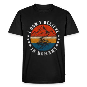 UFO Galaxy Earthling Planet - Men's Premium Organic T-Shirt - black - Front - Nico (187cm)