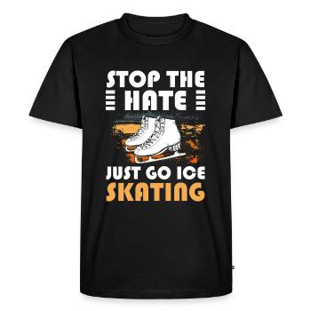 Ice skating, ice, winter sports, rink - Men's Premium Organic T-Shirt - black - Front - Nico (187cm)