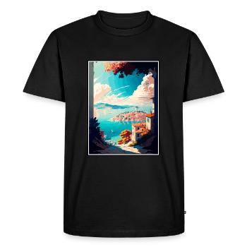 Split Croatia Vintage Travel Poster WPA Souvenir - Men's Premium Organic T-Shirt - black - Front - Nico (187cm)
