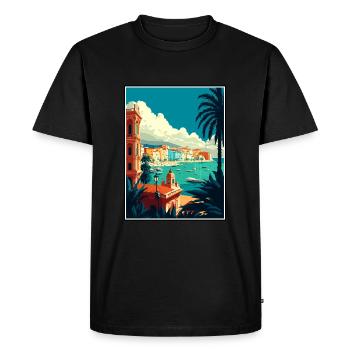 Syracuse Italy Vintage Travel Poster WPA Souvenir - Men's Premium Organic T-Shirt - black - Front - Nico (187cm)
