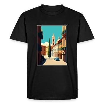 Modena Italy Vintage Travel Poster WPA Souvenir - Men's Premium Organic T-Shirt - black - Front - Nico (187cm)