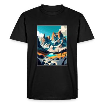 Dolomites Dolomitic Alps Dolomite Mountains Italy - Men's Premium Organic T-Shirt - black - Front - Nico (187cm)