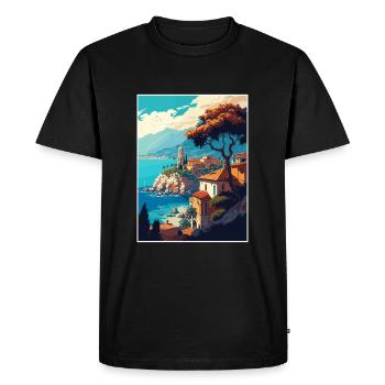 Antalya Décoration Turquie Affiche de voyage Vintage - T-shirt Premium bio Homme - noir - Devant - Nico (187cm)