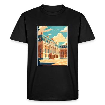 Château de Versailles Ouest décoration affiche de voyage - T-shirt Premium bio Homme - noir - Devant - Nico (187cm)