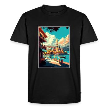 Thessalonique Grèce Décoration Affiche De Voyage - T-shirt Premium bio Homme - noir - Devant - Nico (187cm)