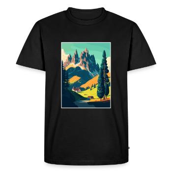 Dolomites Dolomitic Alps Dolomite Mountains Italy - Men's Premium Organic T-Shirt - black - Front - Nico (187cm)