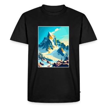 Dachstein Autriche Doher Vintage Affiche de voyage WPA - T-shirt Premium bio Homme - noir - Devant - Nico (187cm)