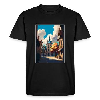 Beaune France Vintage Travel Poster WPA Souvenir - Men's Premium Organic T-Shirt - black - Front - Nico (187cm)
