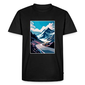 Montagne Grossglockner Autriche Affiche de voyage - T-shirt Premium bio Homme - noir - Devant - Nico (187cm)