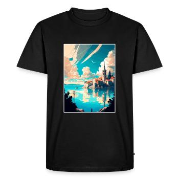 Split Croatia Vintage Travel Poster WPA Souvenir - Men's Premium Organic T-Shirt - black - Front - Nico (187cm)