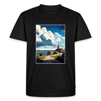 Trelleborg Suède Vintage voyage affiche Souvenir - T-shirt Premium bio Homme - noir - Devant - Nico (187cm)
