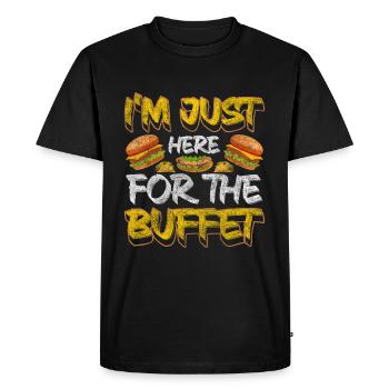 Food Delicious Drinks Heavy Eaters - Men's Premium Organic T-Shirt - black - Front - Nico (187cm)