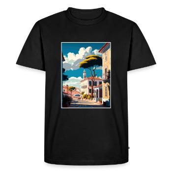 Tomar Portugal Vintage voyage affiche WPA Souvenir - T-shirt Premium bio Homme - noir - Devant - Nico (187cm)