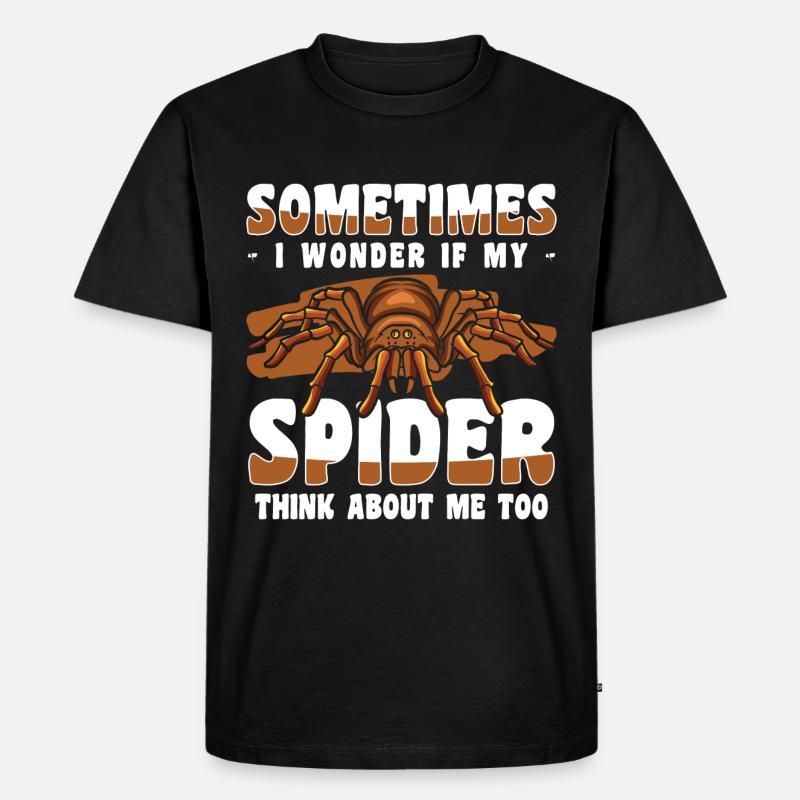 Spinnennetz Krabbeln - Männer Premium Bio T-Shirt - Schwarz