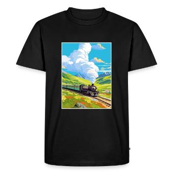 Orient Express Europe déco Vintage Affiche de voyage - T-shirt Premium bio Homme - noir - Devant - Nico (187cm)