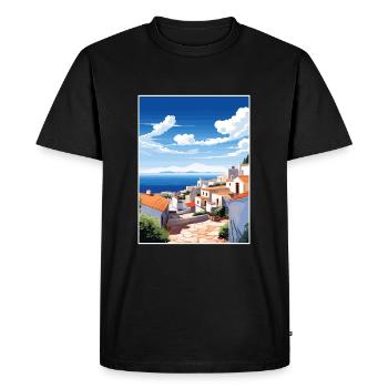 Costa De La Luz Espagne Affiche de voyage vintage WPA - T-shirt Premium bio Homme - noir - Devant - Nico (187cm)