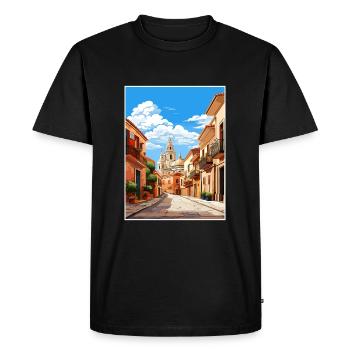 Murcia Spain Vintage Travel Poster WPA Souvenir - Men's Premium Organic T-Shirt - black - Front - Nico (187cm)