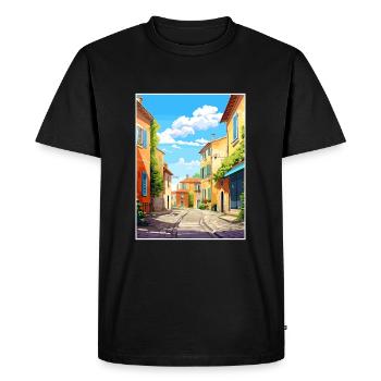 Aix En Provence France Affiche de voyage vintage WPA - T-shirt Premium bio Homme - noir - Devant - Nico (187cm)