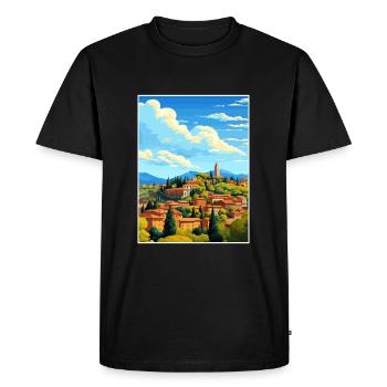 Aix En Provence France Affiche de voyage vintage WPA - T-shirt Premium bio Homme - noir - Devant - Nico (187cm)