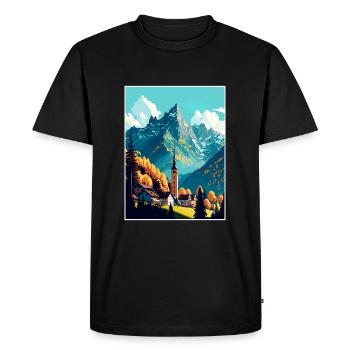 Berchtesgaden Allemagne Vintage Travel Poster WPA - T-shirt Premium bio Homme - noir - Devant - Nico (187cm)