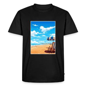 Costa De La Luz Espagne Vintage Voyage Poster WPA - T-shirt Premium bio Homme - noir - Devant - Nico (187cm)