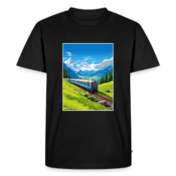 Orient Express Europe déco Vintage Affiche de voyage - T-shirt Premium bio Homme - noir - Devant - Nico (187cm)