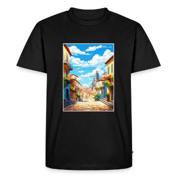 Viseu Portugal Vintage voyage affiche WPA Souvenir - T-shirt Premium bio Homme - noir - Devant - Nico (187cm)
