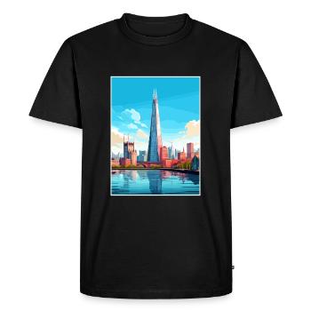 Le Shard Londres Angleterre Vintage voyage affiche WPA - T-shirt Premium bio Homme - noir - Devant - Nico (187cm)
