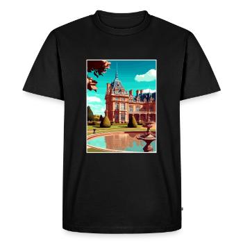 Waddesdon Manor décoration Vintage Travel Poster - T-shirt Premium bio Homme - noir - Devant - Nico (187cm)