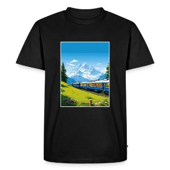 Orient Express Europe déco Vintage Affiche de voyage - T-shirt Premium bio Homme - noir - Devant - Nico (187cm)