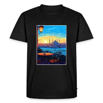 Istanbul Décoration Turquie Vintage Affiche De Voyage - T-shirt Premium bio Homme - noir - Devant - Nico (187cm)