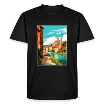 Vérone Italie Décoration Vintage Voyage Affiche WPA - T-shirt Premium bio Homme - noir - Devant - Nico (187cm)