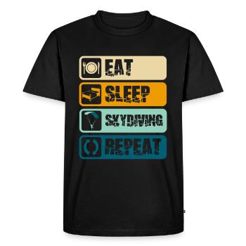 Skydiving Sky Freefall - Men's Premium Organic T-Shirt - black - Front - Nico (187cm)