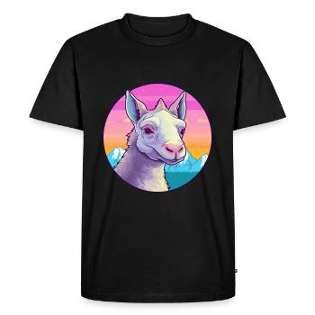 Aardvark Aquarelle Dessin Animé Kawaii Animal Animal Colo - T-shirt Premium bio Homme - noir - Devant - Nico (187cm)