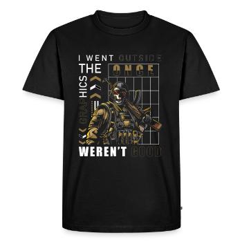 PC Player Legends - Men's Premium Organic T-Shirt - black - Front - Nico (187cm)