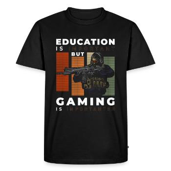 Gamer Game Mouse Legend - Men's Premium Organic T-Shirt - black - Front - Nico (187cm)
