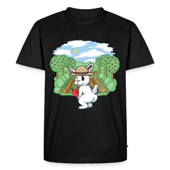 gardener, horticulture, harvest, vegetable, rabbit, rodent, gardener - Men's Premium Organic T-Shirt - black - Front - Nico (187cm)
